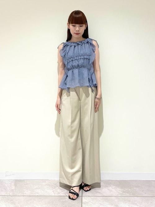 アシメデザインワイドパンツ（その他パンツ）｜LILY BROWN（リリー