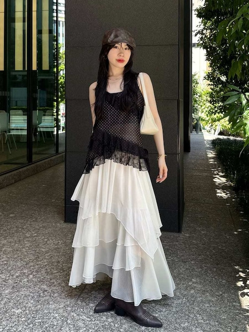 LILY BROWN｜レースフリルキャミトップス | Rakuten Fashion