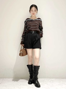 「アイテム（財布/小物）」を使った、LILY BROWNさん（レディース・154cm）の秋コーディネート