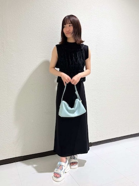 「LILY BROWN（リリーブラウン）のアイテム（ワンピース/ドレス）」を使った、LILY BROWNさん（レディース・153cm）の夏コーディネート