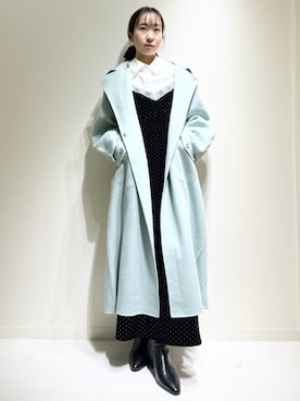 「アイテム（シュシュ）」を使った、LILY BROWNさん（レディース・155cm）の冬コーディネート