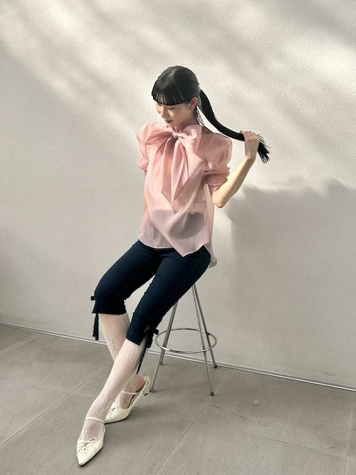 オーガンザボウタイブラウス（シャツ/ブラウス）｜LILY BROWN（リリー