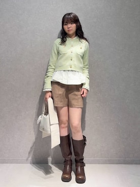 「ミニ丈」｜LILY BROWNさん（レディース・162cm）の秋コーディネート