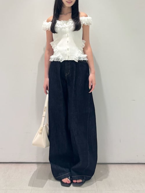 LILY BROWN◎2wayレースフリルニットトップス 2wayレースフリルニットトップス（ニット/セーター）｜LILY