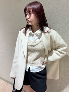 「LILY BROWN（リリーブラウン）のアイテム（その他パンツ）」を使った、LILY BROWNさん（レディース・163cm）の冬コーディネート