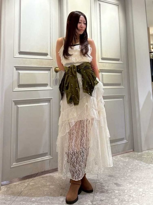 LILY BROWN ×ANNA SUI】レースロングキャミドレス（ドレス）｜LILY