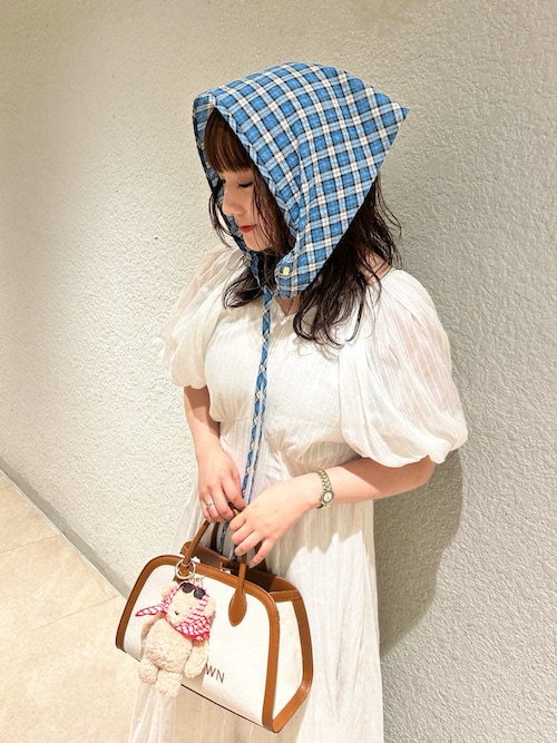 Lily Bear スカーフスタイルチャーム　ホワイト Lily Bear スカーフスタイルチャーム(キーケース・キーホルダー