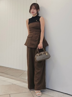 「アイテム（ボストンバッグ）」を使った、LILY BROWNさん（レディース・150cm）の夏コーディネート