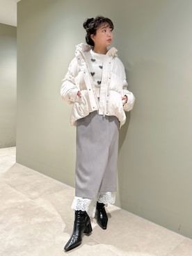 「LILY BROWN（リリーブラウン）のアイテム（ダウンジャケット/コート）」を使った、LILY BROWNさん（レディース・150cm）の冬コーディネート