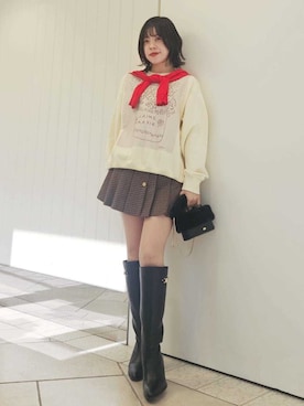 「LILY BROWN（リリーブラウン）のアイテム（カーディガン/ボレロ）」を使った、LILY BROWNさん（レディース・150cm）の冬コーディネート