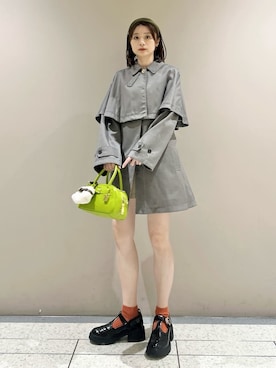 「アイテム（カチューシャ）」を使った、LILY BROWNさん（レディース・157cm）の秋コーディネート