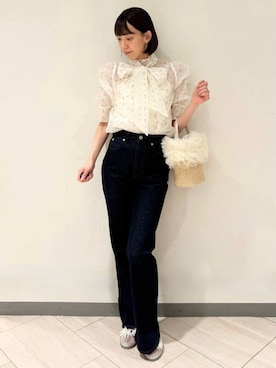 「LILY BROWN（リリーブラウン）のアイテム（トップス）」を使った、LILY BROWNさん（レディース・160cm）の春コーディネート