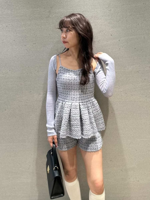 LILY BROWN ニット セーター ボレロセットツイードペプラム