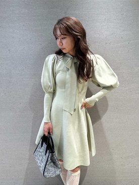 「ボウタイ」｜LILY BROWNさん（レディース・152cm）の秋コーディネート