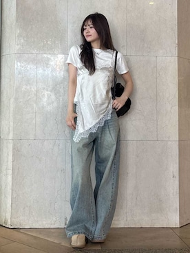 「LILY BROWN（リリーブラウン）のLilyモチーフネックレス（ネックレス、シルバー系）」を使った、LILY BROWNさんの夏コーディネート
