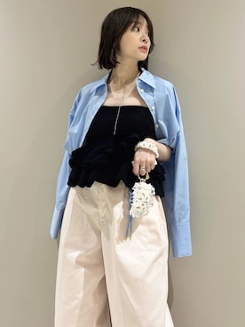 「春ニット」｜「アイテム（財布/小物）」を使った、LILY BROWNさん（レディース・157cm）の冬コーディネート