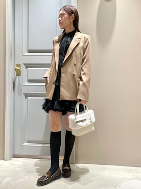 「ジャガード」｜「アイテム（財布/小物）」を使った、LILY BROWNさん（レディース・156cm）の夏コーディネート
