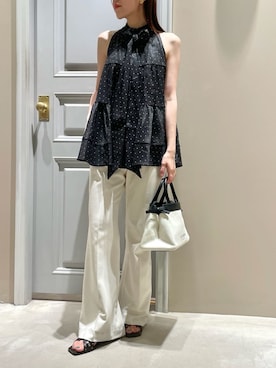 「ボウタイ」｜LILY BROWNさん（レディース・156cm）の夏コーディネート