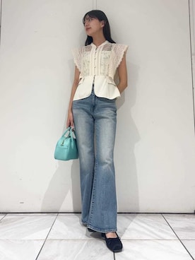 「LILY BROWN（リリーブラウン）のアイテム（トップス）」を使った、LILY BROWNさん（レディース・160cm）の春コーディネート