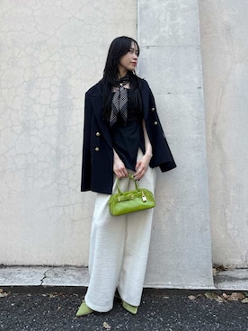 「アイテム（ボストンバッグ、グリーン系）」を使った、LILY BROWNさん（レディース・160cm）の夏コーディネート