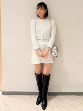 「LILY BROWN（リリーブラウン）のアイテム（カーディガン/ボレロ）」を使った、LILY BROWNさん（レディース・160cm）の冬コーディネート