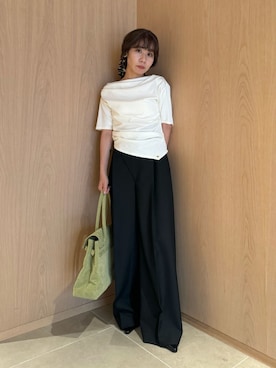 「アイテム（シュシュ）」を使った、LILY BROWNさん（レディース・152cm）の夏コーディネート