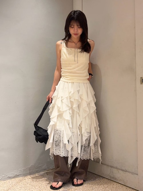 LILY BROWN（リリーブラウン） スカート ラッフルフリル2wayスカート