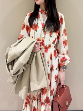 「シアー素材」｜「アイテム（ジャケット/アウター）」を使った、LILY BROWNさん（レディース・155cm）の冬コーディネート