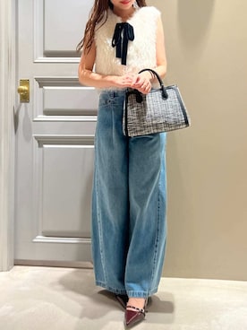 「骨格ウェーブ」｜「アイテム（その他アウター）」を使った、LILY BROWNさん（レディース・159cm）の秋コーディネート