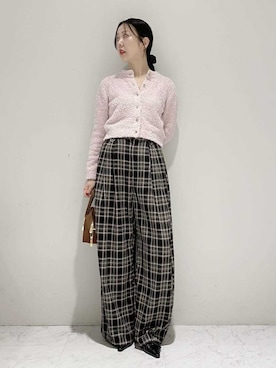 「アイテム（ボストンバッグ、ブラウン系）」を使った、LILY BROWNさん（レディース・154cm）の冬コーディネート