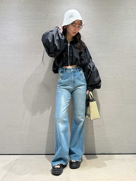 「LILY BROWN（リリーブラウン）のアイテム（その他アウター）」を使った、LILY BROWNさん（レディース・152cm）の夏コーディネート