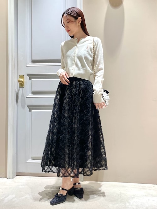 セール】[L.B CANDY STOCK]ビジューリボンストラップミュール