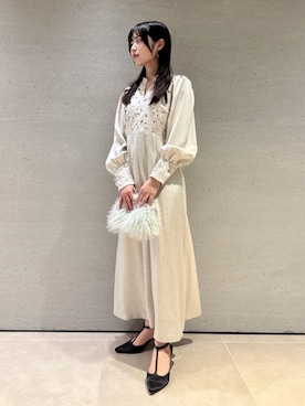 「LILY BROWN（リリーブラウン）のアイテム（ドレス）」を使った、LILY BROWNさん（レディース・155cm）の冬コーディネート
