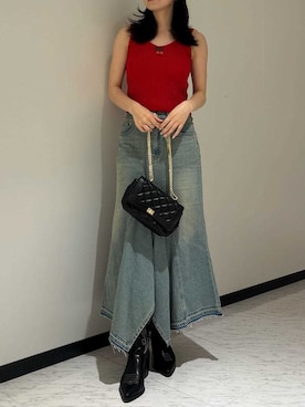 「LILY BROWN（リリーブラウン）のアイテム（スカート）」を使った、LILY BROWNさん（レディース・163cm）の夏コーディネート