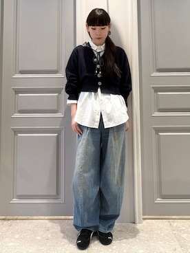 「LILY BROWN（リリーブラウン）のアイテム（デニムパンツ）」を使った、LILY BROWNさん（レディース・167cm）の秋コーディネート