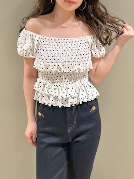 「LILY BROWN（リリーブラウン）のアイテム（パンツ）」を使った、LILY BROWNさん（レディース・150cm）の夏コーディネート