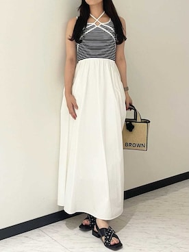 「アイテム（パンプス）」を使った、LILY BROWNさん（レディース・158cm）の夏コーディネート