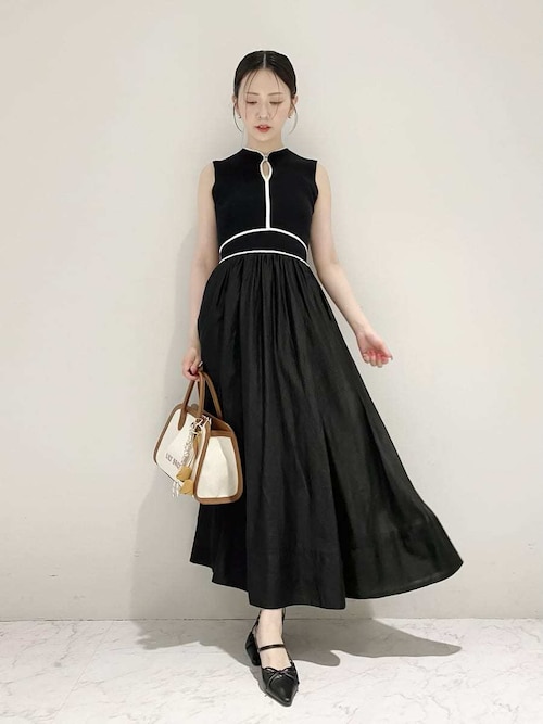 新品 LILY BROWN ラインニットドッキングワンピース ブラック BLK セール】ラインニットドッキングワンピース（ワンピース）｜LILY