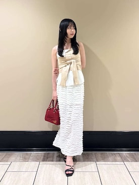 「LILY BROWN（リリーブラウン）のアイテム（スカート）」を使った、LILY BROWNさん（レディース・155cm）の夏コーディネート