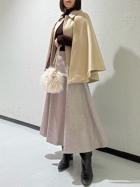 「LILY BROWN（リリーブラウン）のアイテム（その他アウター）」を使った、LILY BROWNさん（レディース・156cm）の冬コーディネート