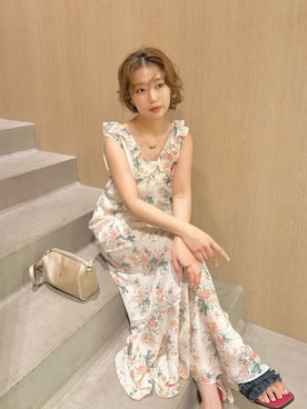 「アイテム（サンダル、ブルー系）」を使った、LILY BROWNさん（レディース・150cm）の夏コーディネート