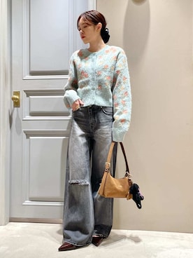 「アイテム（キーケース/キーアクセサリー）」を使った、LILY BROWNさん（レディース・156cm）の秋コーディネート