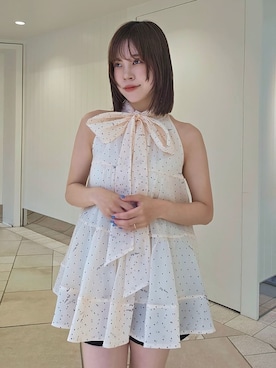 「LILY BROWN（リリーブラウン）のアイテム（パンツ）」を使った、LILY BROWNさん（レディース・150cm）の夏コーディネート