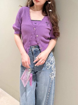 「アイテム（その他ヘアアクセサリー、ゴールド系）」を使った、LILY BROWNさん（レディース・150cm）の夏コーディネート