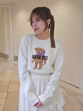 「アイテム（バレッタ/ヘアクリップ）」を使った、LILY BROWNさん（レディース・150cm）の秋コーディネート