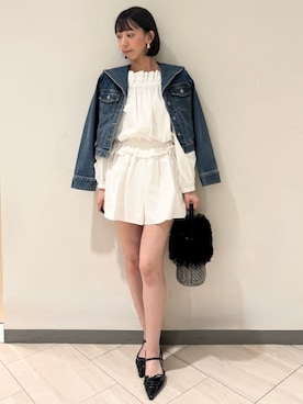 「LILY BROWN（リリーブラウン）のアイテム（アクセサリー）」を使った、LILY BROWNさん（レディース・160cm）の春コーディネート