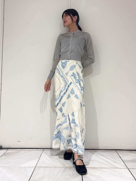 「LILY BROWN（リリーブラウン）の[L.B CANDY STOCK]スクエアバレエシューズ（スリッポン、ブラック系）」を使った、LILY BROWNさんの春コーディネート