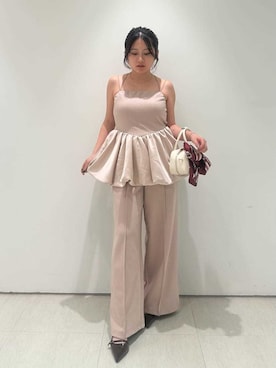 「アイテム（オールインワン・サロペット）」を使った、LILY BROWNさん（レディース・152cm）の夏コーディネート