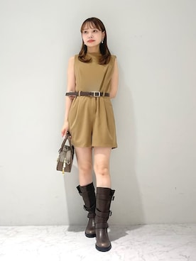 「アイテム（つなぎ/オールインワン）」を使った、LILY BROWNさん（レディース・148cm）の夏コーディネート