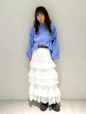 「LILY BROWN（リリーブラウン）のアイテム（スカート）」を使った、LILY BROWNさん（レディース・152cm）の冬コーディネート